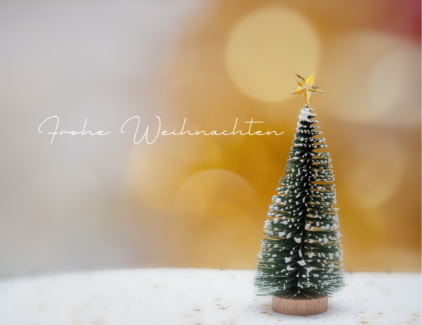 Weihnachtskarte ohne Spruch - Tannenbaum mit Stern